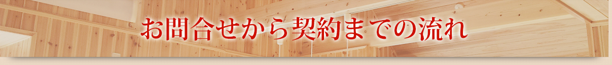 お問合せから契約までの流れ
